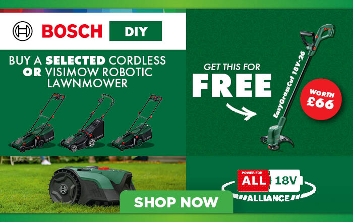 Claim Your FREE Bosch Green Grass Trimmer