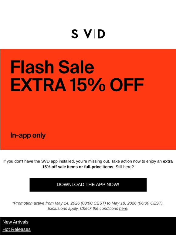 In-APP only! ⚡ EXTRA 15% OFF