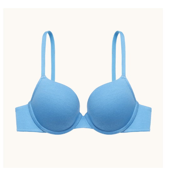 Lightly Lined Bra in Azure Blue