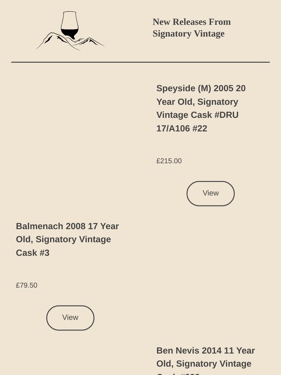 New Single Malts from Signatory Vintage