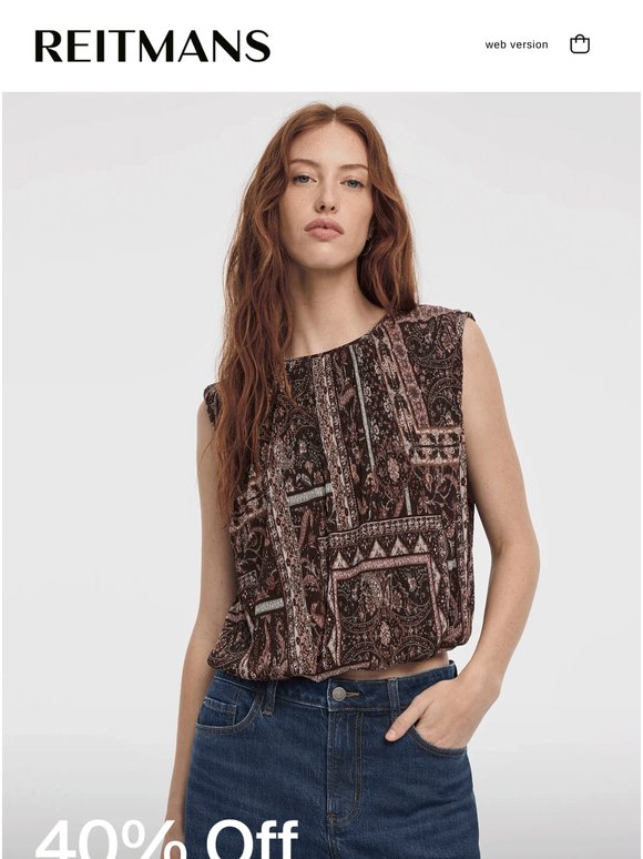 40% Off. New. Tops. And. Dresses.