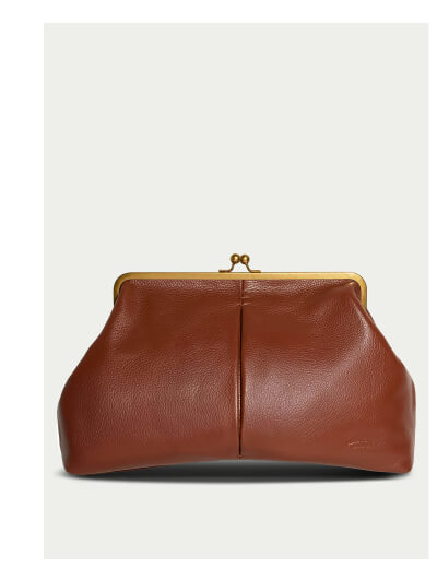 Grace Oversized Clutch Brandy
