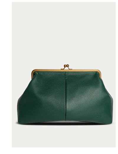 Grace Oversized Clutch Deep Emerald