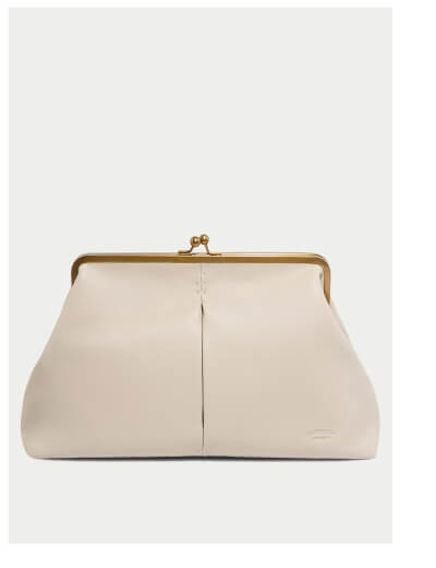 Grace Oversized Clutch Ecru