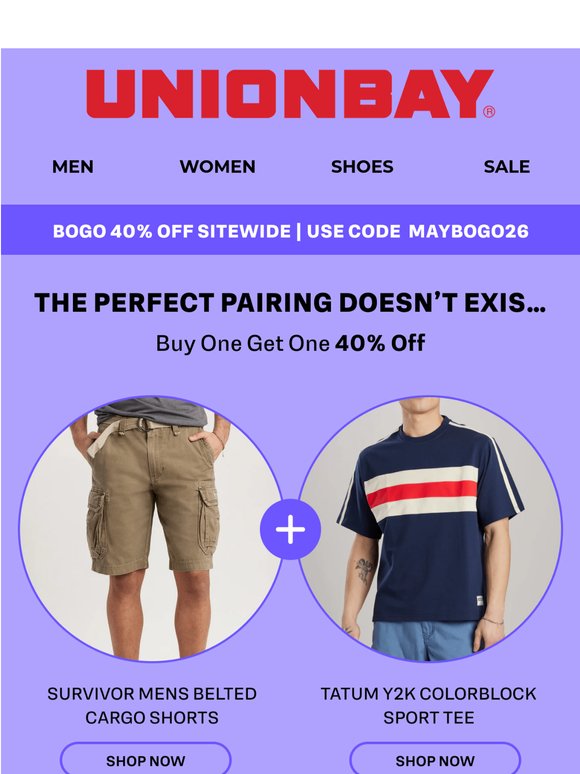 For the guys ➡️ BOGO 40% off