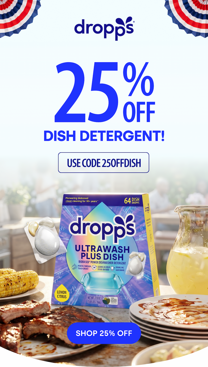 DROPPS | 2 5 % OFF DISH DETERGENT! [USE CODE 25OFFDISH] SHOP 25% OFF