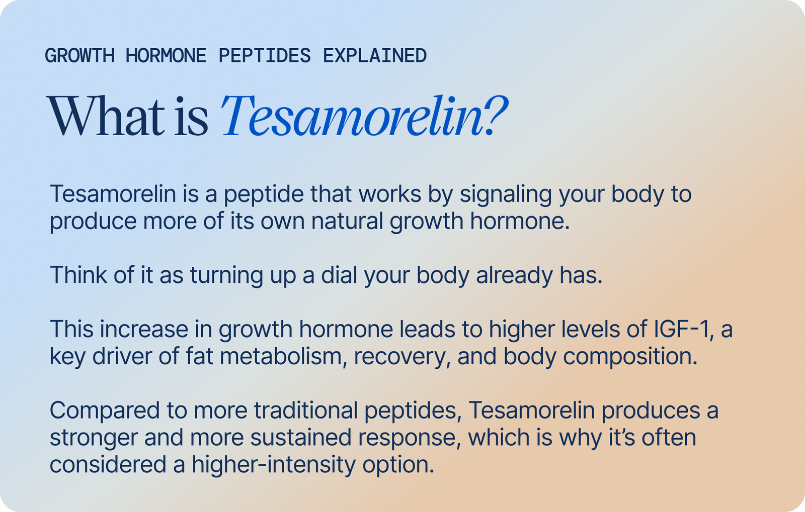 What is Tesamorelin?
