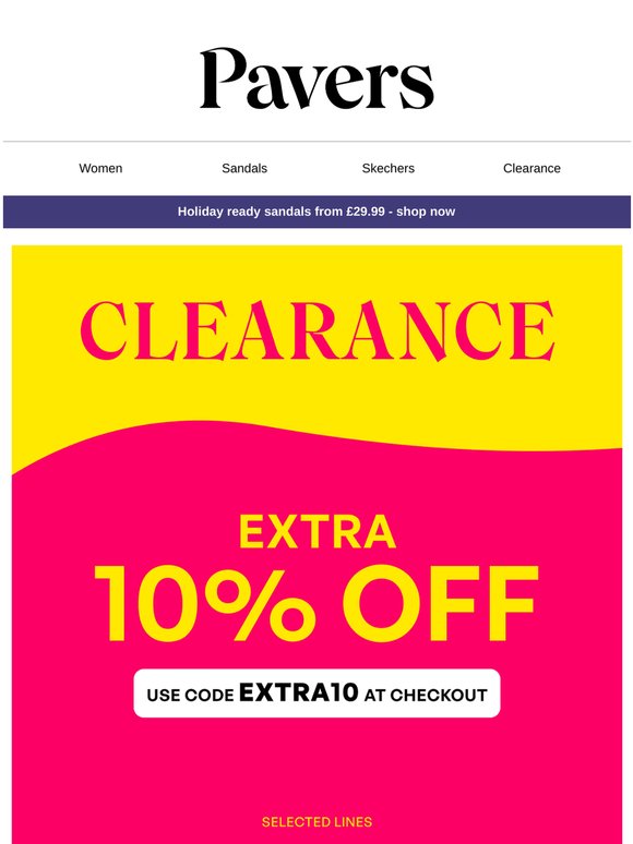 Extra 10% off clearance, just for you 🎁