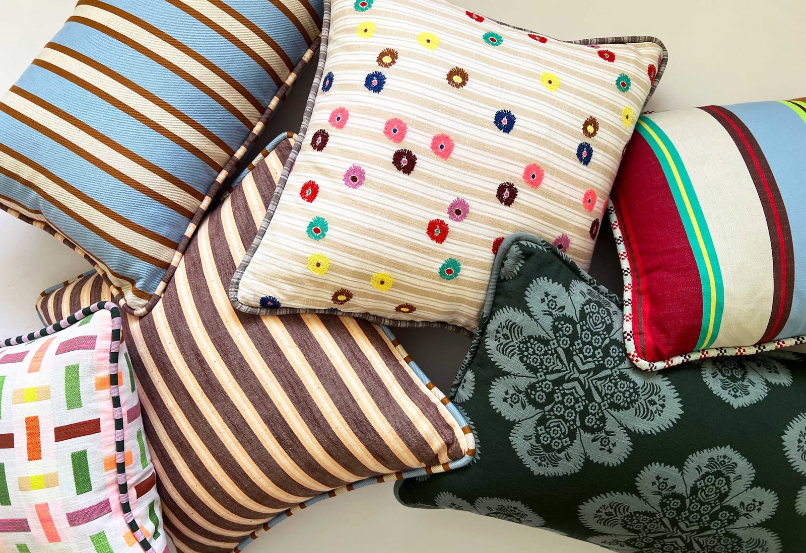colorful pillows