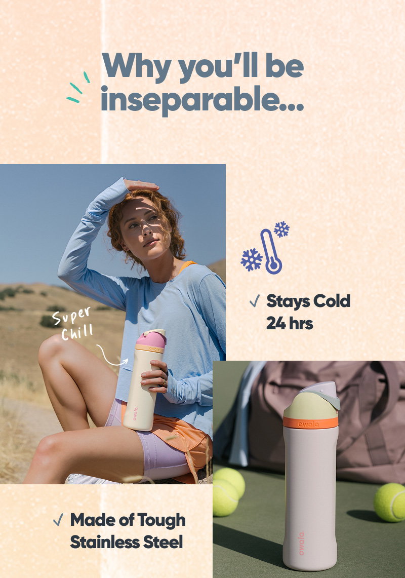 Why you'll be inseparable... stays cold 24 hours. Made of stainless steel.