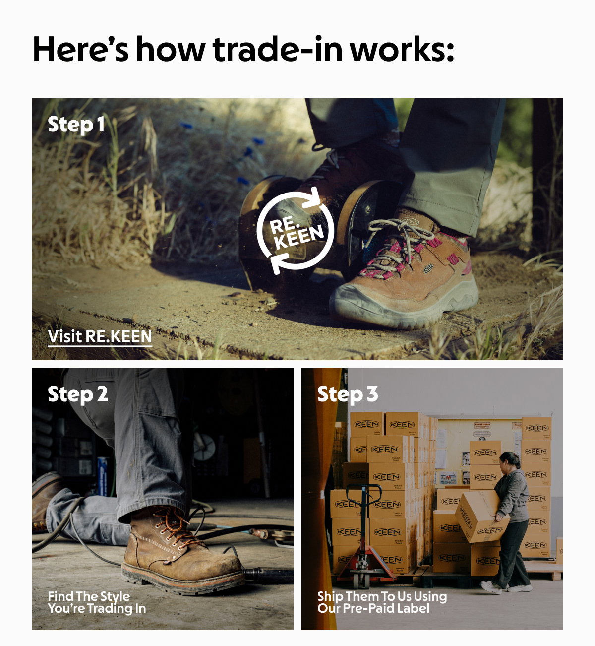 Trade in your pre-loved KEEN footwear