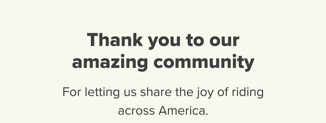 Thank you to our amazing community