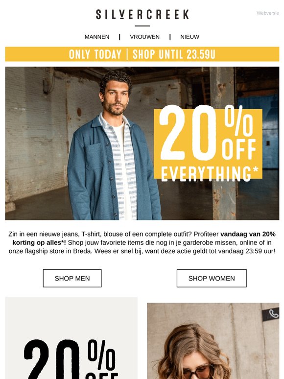 20% OFF EVERYTHING* 💛