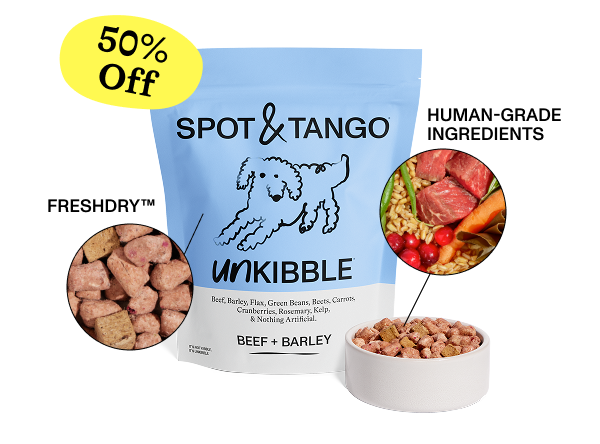 50% Off HUMAN-GRADE INGREDIENTS  FRESHDRY™