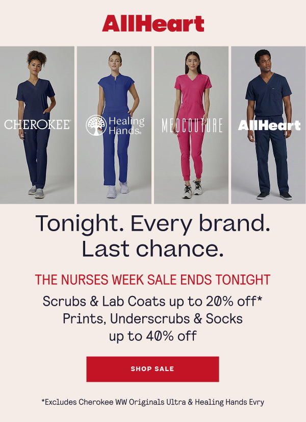 THE NURSES WEEK SALE ENDS TONIGHT