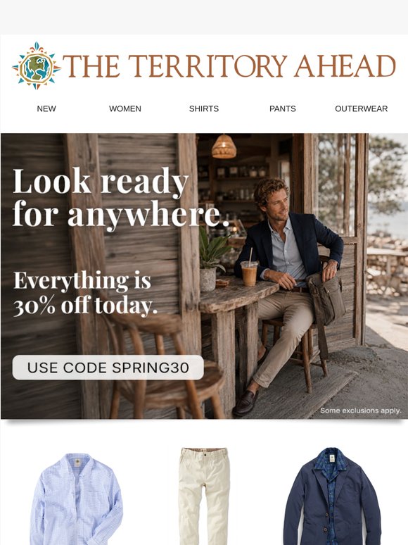 30% Off Everything Today with code SPRING30