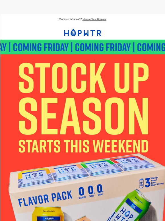 Heads up. This weekend's a big one.