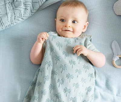 Baby Sleeping Bag in Towelling, Summer Special - sage green