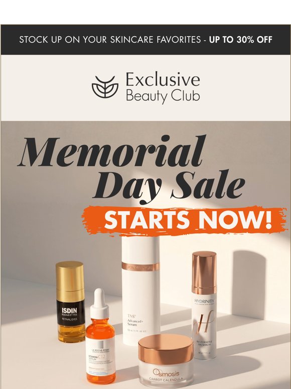 Memorial Day Savings Start Now!