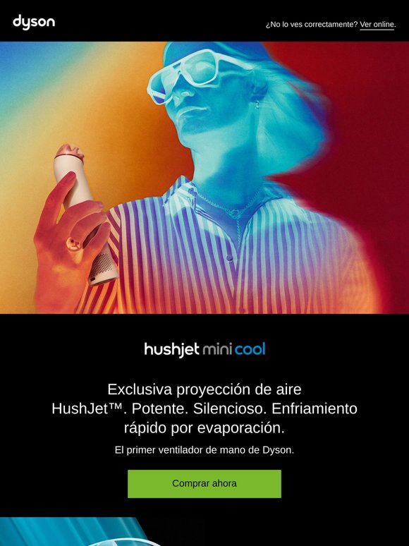 Ya está aquí el ventilador de mano Dyson HushJet™ Mini Cool Fan