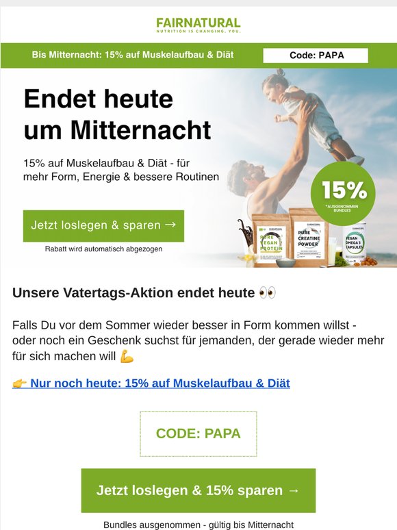 Nur noch heute: 15% 💪