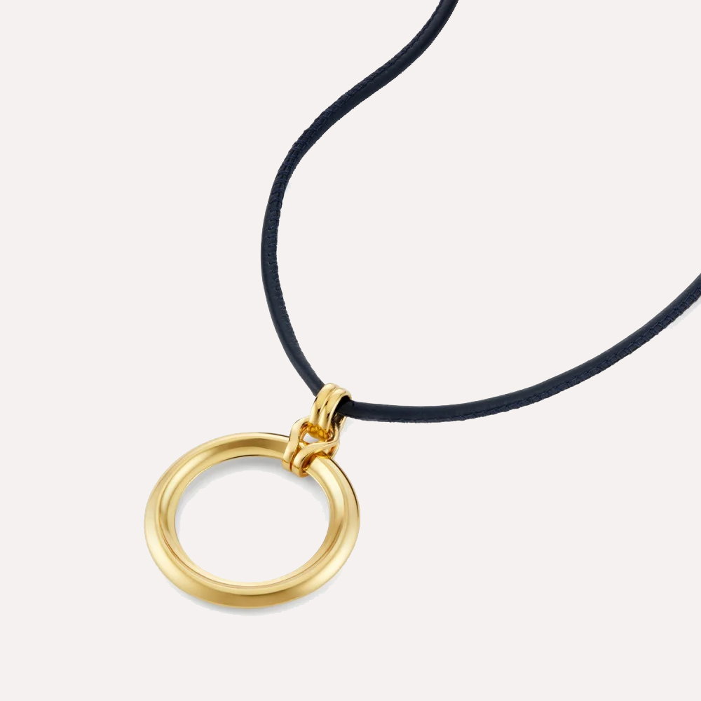 Iceni Chariot Link Leather Pendant Necklace