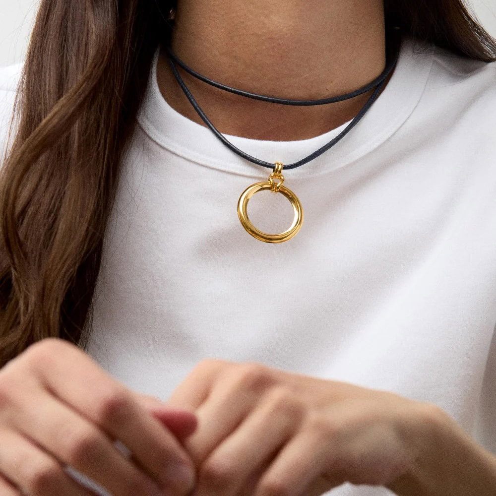 Iceni Chariot Link Leather Pendant Necklace