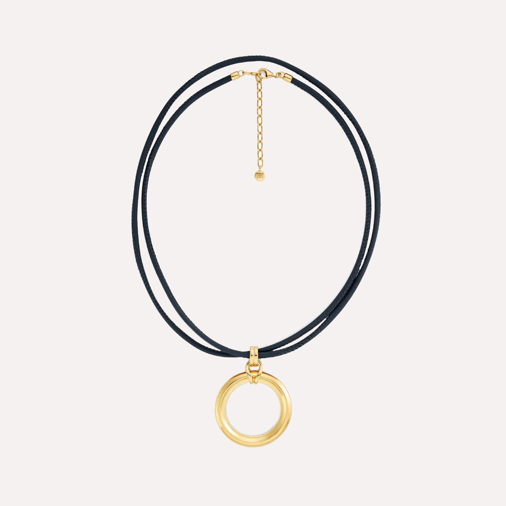 Iceni Chariot Link Leather Pendant Necklace