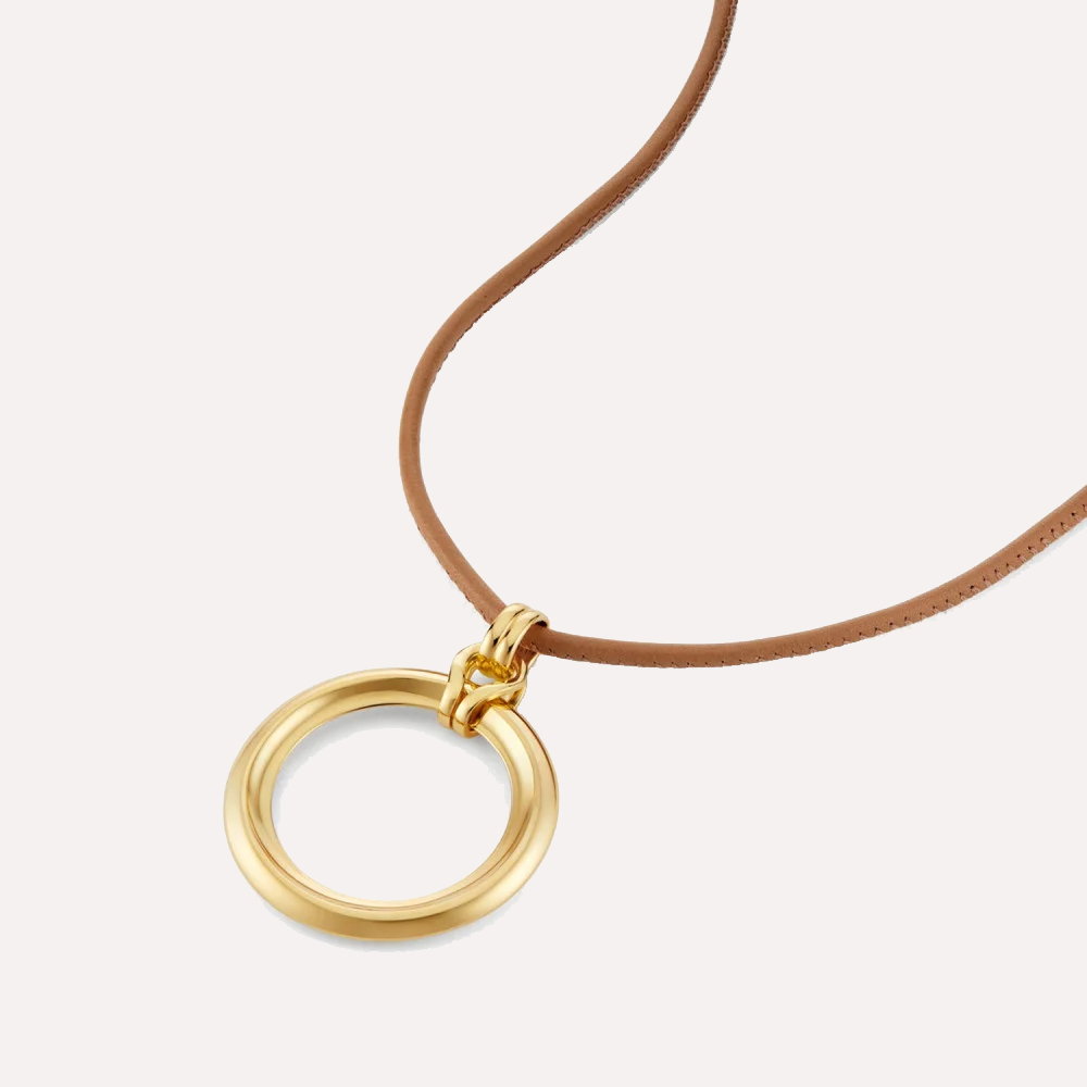 Iceni Chariot Link Leather Pendant Necklace