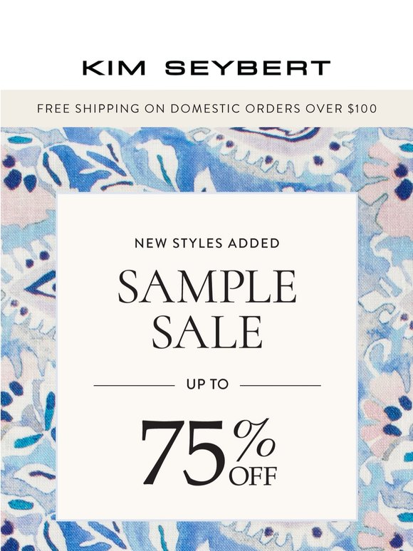 Sample Sale Just Got Bigger