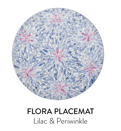 Flora Placemat in Lilac & Periwinkle, Set of 4