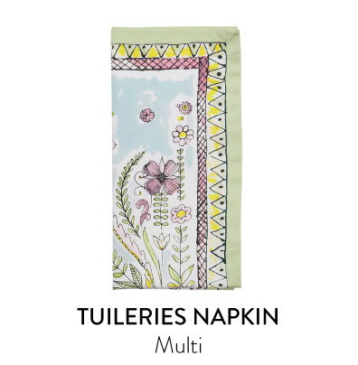 Tuileries Napkin in Multi, Set of 4