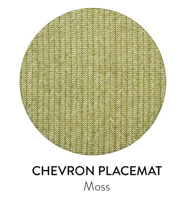 Chevron Placemat in Moss