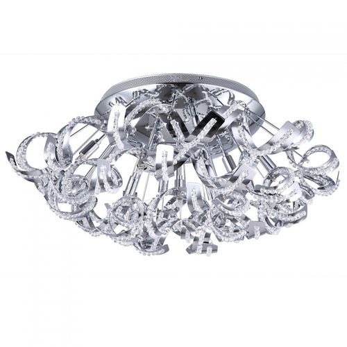 Twirl 9 Light Semi Flush Ceiling Light - Chrome