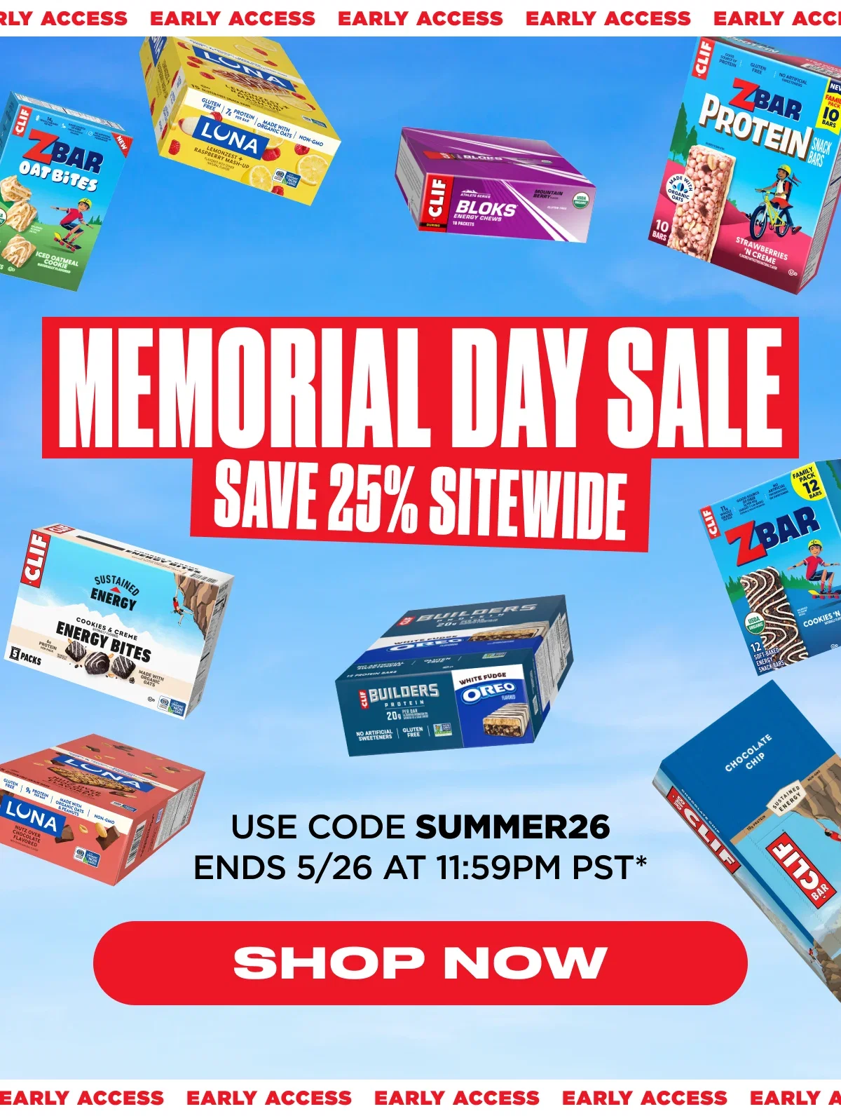 Early Access. Memorial Day Sale
