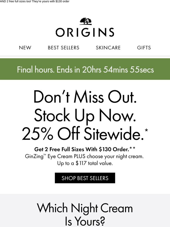 FINAL HOURS. Get 25% off while you still can