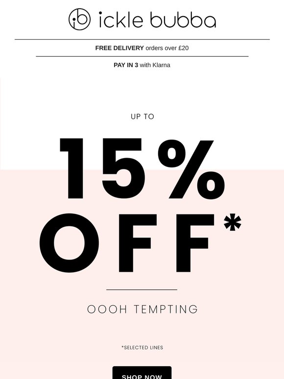 —, save up to 15% off!