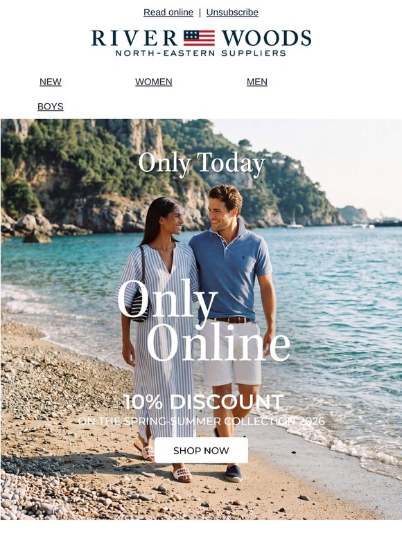 Only Online, Only Today: 10% discount on the new summer collection