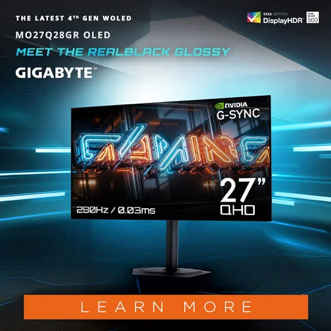 VENDOR Gigabyte MO27Q28GR 27inch 280Hz QHD WOLED