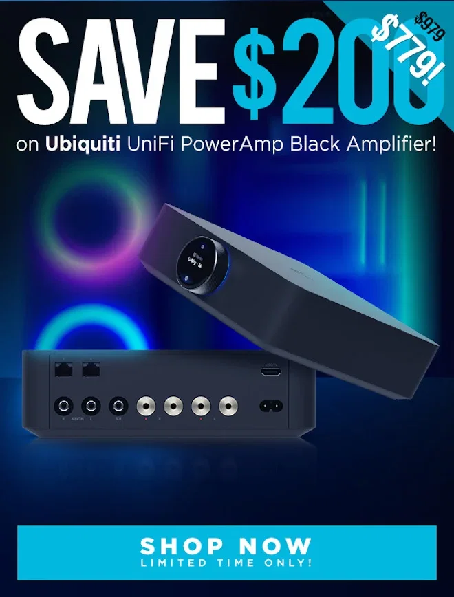 SAVE Ubiquiti UniFi PowerAmp Black Amplifier!