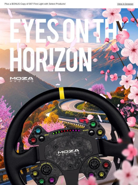Eyes on the Horizon with MOZA! 🏎