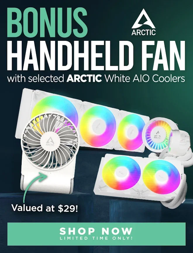 BONUS ARCTIC AIO Cooler Bonus Handheld Fan