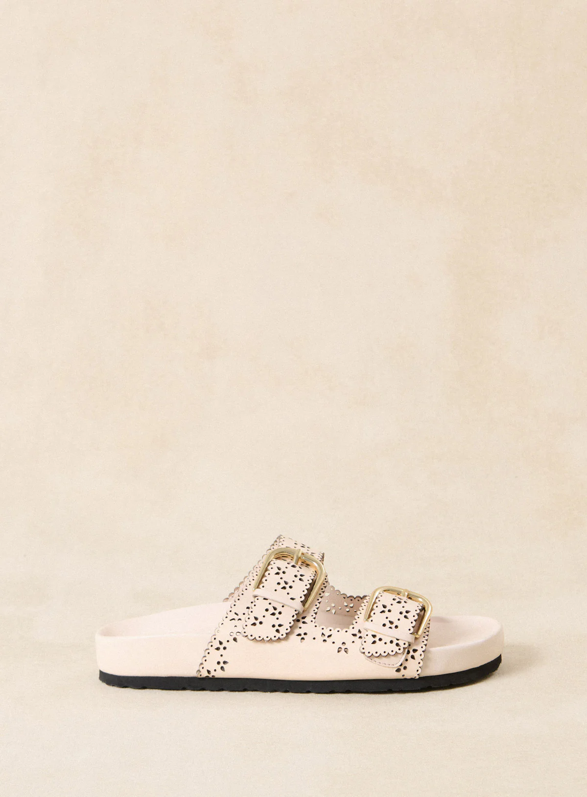 Sandales plates en cuir
