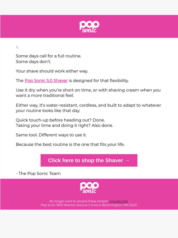 Shave it your way