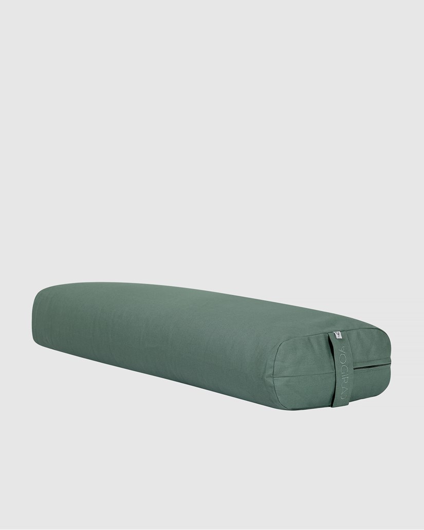 Rectangular bolster, Moss green - Yogiraj