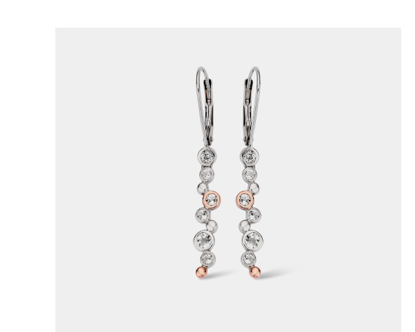 Clogau® Celebration Sterling Silver Drop Earrings with Topaz