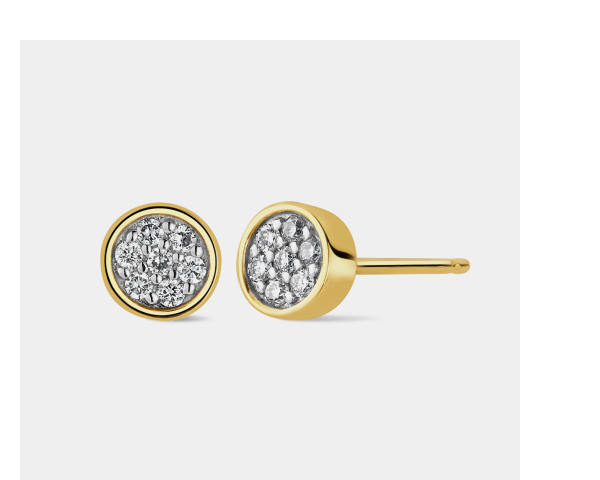 Clogau® Celebration 9ct Solid Gold Stud Earrings with Pavé-Set Lab-Grown Diamonds