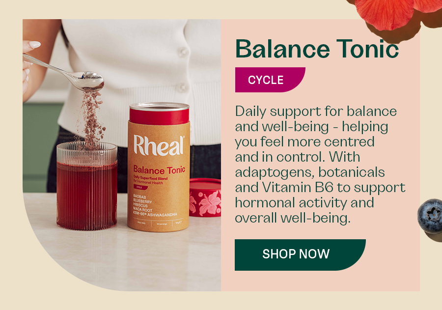 Daily support for balance and well-being - helping you feel more centred and in control. With adaptogens, botanicals and Vitamin B6 to support hormonal activity and overall well-being.