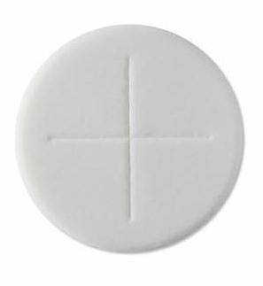 Pack of 50 Priests Communion Wafers 2.75" Single Cross, Sealed Edge, White / Altar Bread