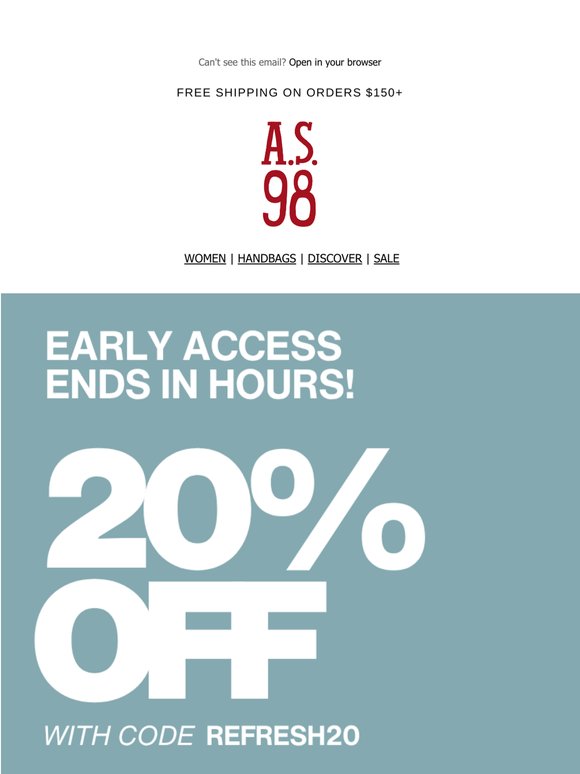 Early Access Ends in Hours! Don’t Miss 20% Off